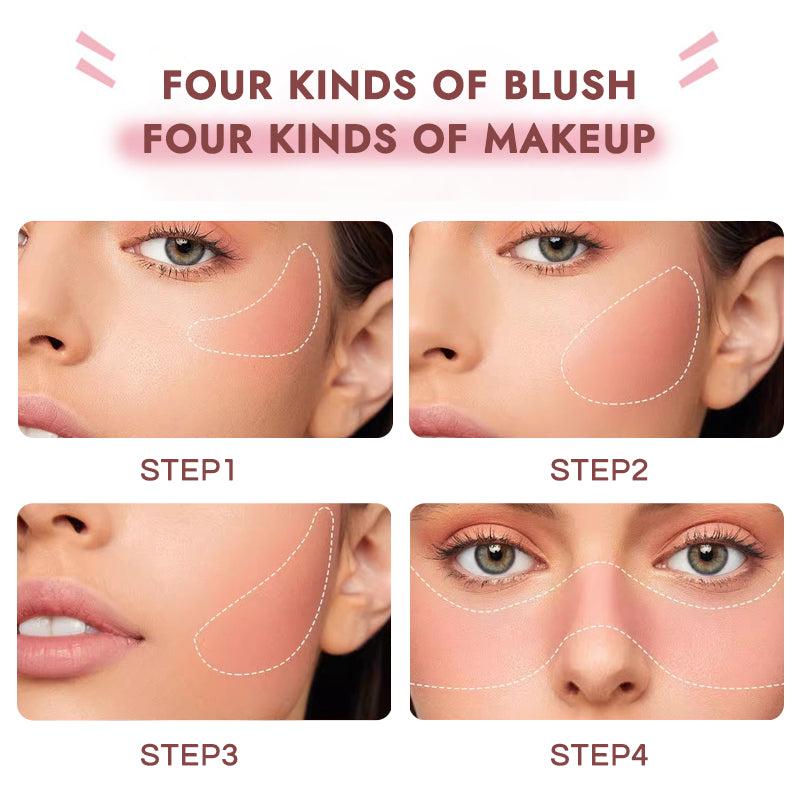 Gecomomo Creme Blush Líquido 6 Cores Veludo Liso Mate Rosa