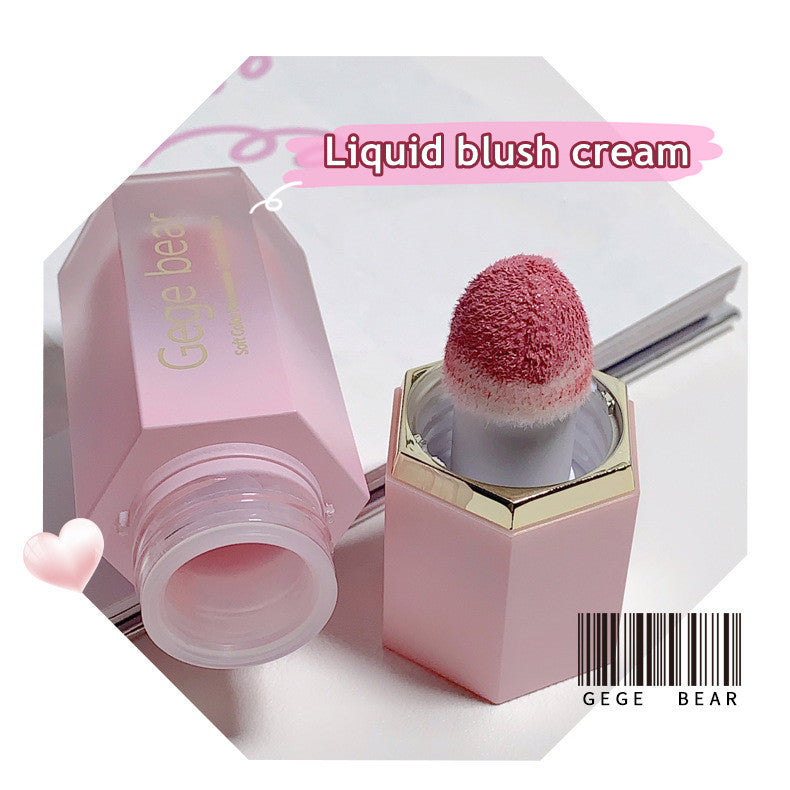 Gecomomo Creme Blush Líquido 6 Cores Veludo Liso Mate Rosa