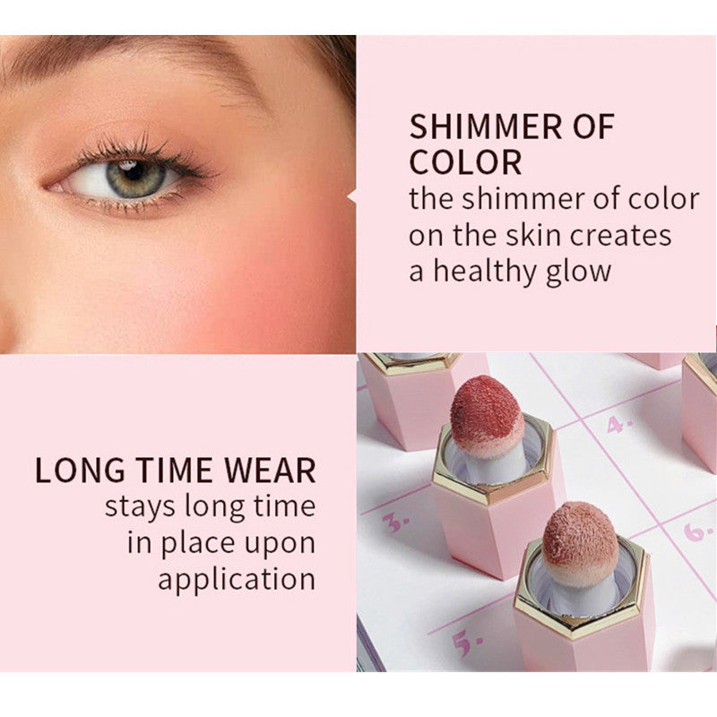 Gecomomo Creme Blush Líquido 6 Cores Veludo Liso Mate Rosa