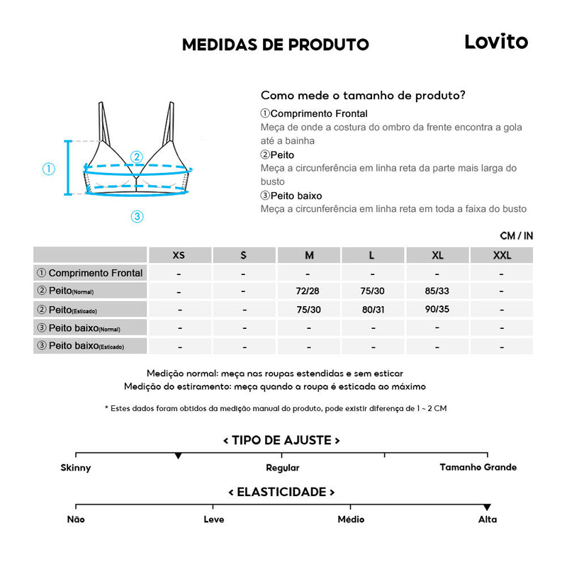 Lovito Sutiãs Esportivos Esportivos Lisos Sem Costas Criss Cross Para Mulheres LNL47047